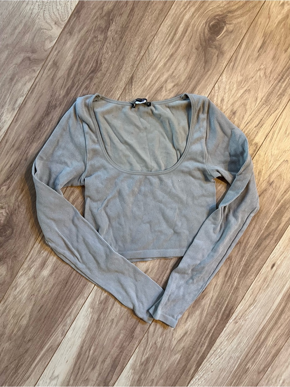 Zara gray long sleeve crop top